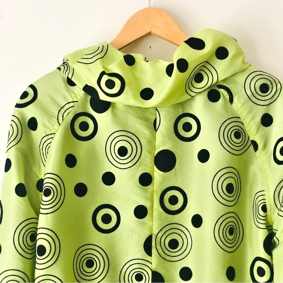 Ubu Kiwi & Black Dot Lightweight Round Collar Water Repellent Jacket Size Small - Picture 4 of 10